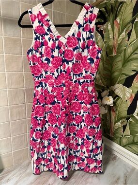 Vineyard Vines Kentucky Derby "Run for the Roses" Seersucker Ruffle Dress